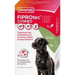 Fiprotec Combo grands chiens (20-40 kg) 3 pipettes