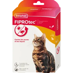 Fiprotec Spot On au friponil chat contre puces et tiques 6 x 0.5 ml