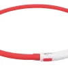 Flash anneau lumineux USB, en silicone, XS-XL: 70 cm, 10 mm, rouge