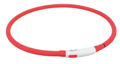 Flash anneau lumineux USB, en silicone, XS-XL: 70 cm, 10 mm, rouge