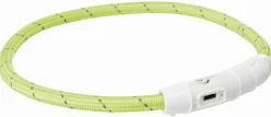 Flash anneau lumineux USB, en TPU,nylon, L-XL: 65 cm, 7 mm, vert