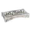 Gamelle acier inox avec support bois