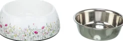 Gamelle en acier inoxydable motif fleurs 0,2 l/ 14 cm, blanc/multicol