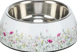 Gamelle en acier inoxydable motif fleurs 0,75 l/ 22 cm, blanc/multico