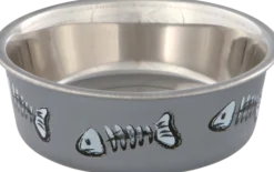 Gamelle pour chat en acier inox