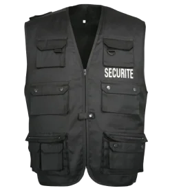 Gilet multipoches SECURITE, noir, taille XXXXL