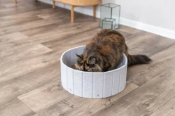 Griffoir avec bord en feutre / catnip 38 × 16 cm, crème