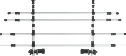 Grille de séparation voiture, fixation appuie-tête, largeur: 105-172 cm hauteur: 46-60 cm, argent/no