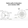 Grille d'oturation pour ventilateur ABS blanc