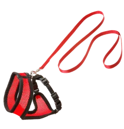 Harnais pour chat rouge / noir taille L