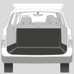 Housse de protection pour coffre de voiture 1,2 × 1,5 m, noir