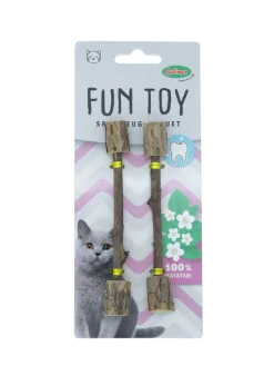 Jouet chat 2 haltères bois en Matabi