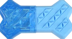 Jouet chien TPR SNOWY os bleu, 13.3cm