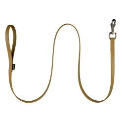 Laisse Biothane beige / tan 1.50 m x 16 mm - mousqueton nickelé