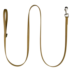 Laisse Biothane beige / tan 2 m x 16 mm - mousqueton nickelé