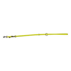 Laisse Biothane jaune multipositions 2 m x 16 mm - mousqueton nickelé