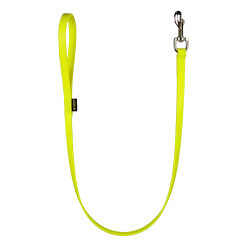 Laisse Biothane jaune 1 m x 16 mm - mousqueton nickelé