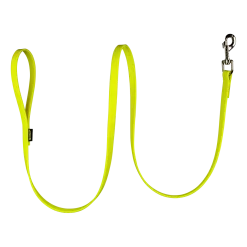 Laisse Biothane jaune 1.50 m x 16 mm - mousqueton nickelé