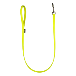 Laisse Biothane jaune 1 m x 12 mm - mousqueton nickelé
