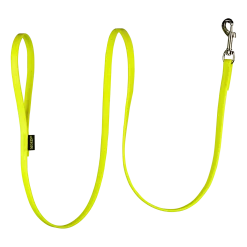 Laisse Biothane jaune 1.50 m x 12 mm - mousqueton nickelé
