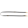 Laisse Biothane noire multipositions 2 m x 19 mm - mousqueton laiton
