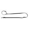 Laisse Biothane noire multipositions 2 m x 19 mm - mousqueton nickelé