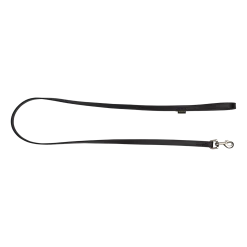 Laisse Biothane noire 1.50 m x 19 mm - mousqueton nickelé