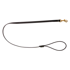 Laisse Biothane noire 1 m x 12 mm - mousqueton laiton
