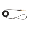 Laisse Biothane noire 2 m x 12 mm - mousqueton laiton