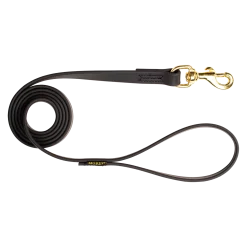 Laisse Biothane noire 1.50 m x 19 mm - mousqueton laiton