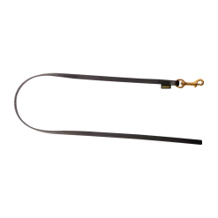 Laisse Biothane noire 1m x 12 mm sans poignée - mousqueton laiton