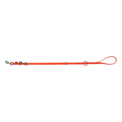 Laisse Biothane orange multipositions 2 m x 16 mm - mousqueton nickelé