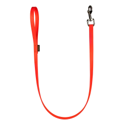 Laisse Biothane orange 1 m x 16 mm - mousqueton nickelé