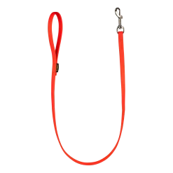 Laisse Biothane orange 1 m x 12 mm - mousqueton nickelé