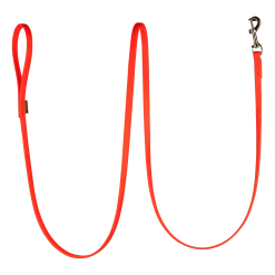 Laisse Biothane orange 2 m x 12 mm - mousqueton nickelé