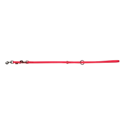 Laisse Biothane rose multipositions 2 m x 16 mm - mousqueton nickelé