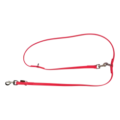 Laisse Biothane rose multipositions 2 m x 16 mm - mousqueton nickelé