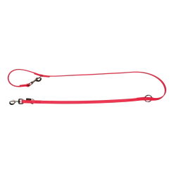 Laisse Biothane rose multipositions 2 m x 16 mm - mousqueton nickelé