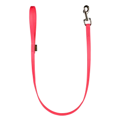 Laisse Biothane rose 1 m x 16 mm - mousqueton nickelé