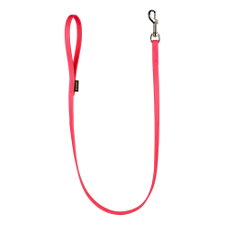 Laisse Biothane rose 1 m x 12 mm - mousqueton nickelé