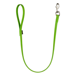 Laisse Biothane vert fluo 1 m x 16 mm - mousqueton nickelé