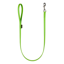 Laisse Biothane vert fluo 1 m x 12 mm - mousqueton nickelé