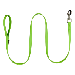 Laisse Biothane vert fluo 1.50 m x 16 mm - mousqueton nickelé