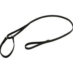 Laisse collier cuir 1.50 x 16 mm - noir