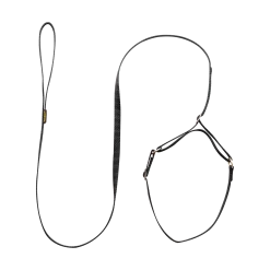 Laisse collier nylon 1.50 m x 12 mm, noir