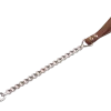 Laisse cuir chaîne très gros 60cm MARRON