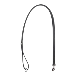 Laisse cuir cousue double 1 m x 18 mm - noir