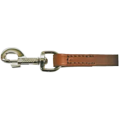 Laisse cuir cousue double 1 m x 16 mm - marron