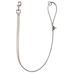 Laisse cuir cousue 1 m x 16 mm - chromé