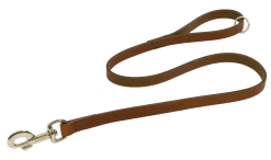 Laisse cuir cousue 1 m x 16 mm - marron